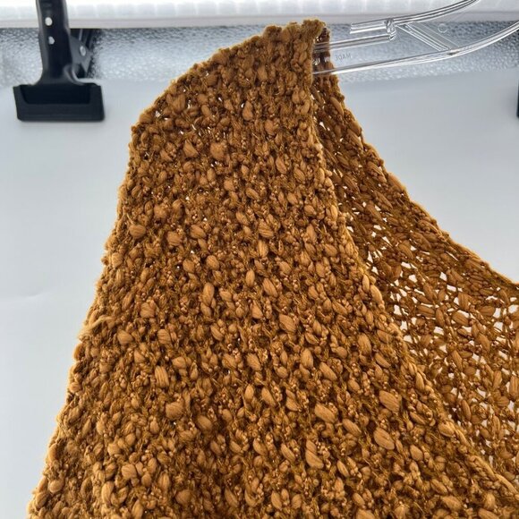 Wishlist Women's Chunk Knit V-Neck Sweater Rust Size S/M - Picture 3 of 9